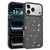 iPhone 17 Pro Max Clear Glitter Magnetic PC Hybrid TPU Phone Case - Black