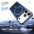 iPhone 17 Pro Max Color Shield PC Hybrid TPU Magnetic Phone Case - Transparent Blue