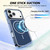 iPhone 17 Pro Max Color Shield PC Hybrid TPU Magnetic Phone Case - Transparent Blue