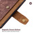 iPhone 17 Pro Max Color Stitching Skin Feel Leather RFID Blocking Phone Case - Brown