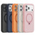 iPhone 17 Pro Max Contrast Color Rotation Holder Magsafe Phone Case - Pink