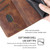 iPhone 17 Pro Max Contrast Color Side Buckle Leather Phone Case - Dark Brown + Gold