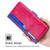 iPhone 17 Pro Max Contrast Color Side Buckle Leather Phone Case - Purple + Rose Red
