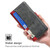 iPhone 17 Pro Max Contrast Color Side Buckle Leather Phone Case - Red + Black