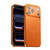 iPhone 17 Pro Max Corning Glass Plating Large Window MagSafe Phone Case - Orange