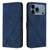 iPhone 17 Pro Max Crossbody 3D Embossed Flip Leather Phone Case - Blue