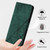 iPhone 17 Pro Max Crossbody 3D Embossed Flip Leather Phone Case - Dark Green