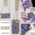 iPhone 17 Pro Max Crossbody Chain Fishtail Litchi Leather Phone Case - Purple