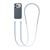 iPhone 17 Pro Max Crossbody Imitation Nylon Magnetic Liquid Pop-Up Animation Liquid Silicone Phone Case - Anchor Blue