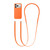 iPhone 17 Pro Max Crossbody Imitation Nylon Magnetic Liquid Pop-Up Animation Liquid Silicone Phone Case - Orange