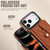 iPhone 17 Pro Max Crossbody Rhombic Horizontal Wallet Leather Phone Case - Brown
