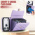 iPhone 17 Pro Max Crossbody Rhombic Horizontal Wallet Leather Phone Case - Purple