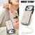 iPhone 17 Pro Max Crossbody Rhombic Horizontal Wallet Leather Phone Case - White