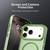 iPhone 17 Pro Max C-type Candy Fine Circle Magsafe PC Hybrid TPU Phone Case - Green