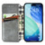 iPhone 17 Pro Max Cubic Grid Pressed Magnetic Leather Phone Case - Gray