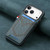 iPhone 17 Pro Max Denim Texture Leather Skin Phone Case with Card Slot - Green