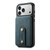 iPhone 17 Pro Max Denior D14 NK Retro Pattern MagSafe Magnetic Card Holder Leather Phone Case - Blue