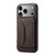 iPhone 17 Pro Max Denior D17 Skin Feel MagSafe Detachable Card Slot Phone Case - Brown