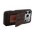 iPhone 17 Pro Max Denior D17 Skin Feel MagSafe Detachable Card Slot Phone Case - Brown