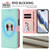 iPhone 17 Pro Max Detachable Litchi Texture Magnetic Side-Patch Vegan Leather Phone Case - Mint Green Pink