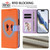 iPhone 17 Pro Max Detachable Litchi Texture Magnetic Side-Patch Vegan Leather Phone Case - Orange Purple