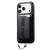 iPhone 17 Pro Max Detachable Magnetic Card Bag Phone Case with Finger Ring Grip & Anti-loss Rope - Black