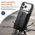 iPhone 17 Pro Max Detachable Magnetic Card Bag Phone Case with Finger Ring Grip & Anti-loss Rope - Black