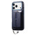 iPhone 17 Pro Max Detachable Magnetic Card Bag Phone Case with Finger Ring Grip & Anti-loss Rope - Blue