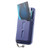 iPhone 17 Pro Max Detachable Magnetic Card Bag Phone Case with Finger Ring Grip & Anti-loss Rope - Lavender