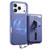iPhone 17 Pro Max Detachable Magnetic Card Bag Phone Case with Finger Ring Grip & Anti-loss Rope - Lavender