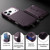 iPhone 17 Pro Max Detachable Magnetic Card Bag Phone Case with Finger Ring Grip & Anti-loss Rope - Purple