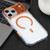 iPhone 17 Pro Max DFANS DESIGN Crystal Clear Series MagSafe Magnetic Transparent Phone Case - Orange
