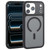 iPhone 17 Pro Max DFANS DESIGN Metal Frame Leather Texture Frosted Magsafe Phone Case - Black