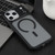 iPhone 17 Pro Max DFANS DESIGN Metal Frame Leather Texture Frosted Magsafe Phone Case - Black
