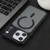 iPhone 17 Pro Max DFANS DESIGN Metal Frame Leather Texture Frosted Magsafe Phone Case - Black