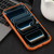 iPhone 17 Pro Max DFANS DESIGN Metal Frame Leather Texture Frosted Magsafe Phone Case - Orange