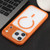 iPhone 17 Pro Max DFANS DESIGN Metal Frame Leather Texture Frosted Magsafe Phone Case - Orange