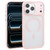 iPhone 17 Pro Max DFANS DESIGN Metal Frame Leather Texture Frosted Magsafe Phone Case - Pink