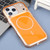iPhone 17 Pro Max DFANS DESIGN Original Series PC Transparent Thin Circle MagSafe Phone Case - Orange