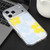 iPhone 17 Pro Max DFANS DESIGN Small Floral Glitter Transparent Phone Case - Yellow Blue Flowers