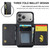 iPhone 17 Pro Max DG.MING M5 Series Zip RFID Multi Card Detachable Leather Phone Case - Black