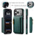 iPhone 17 Pro Max DG.MING M5 Series Zip RFID Multi Card Detachable Leather Phone Case - Green