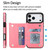 iPhone 17 Pro Max Double Buckle Butterfly Embossing PU Phone Case - Brown