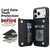 iPhone 17 Pro Max Double Buckle Rhombic PU Leather Phone Case - Black