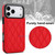 iPhone 17 Pro Max Double Buckle Rhombic PU Leather Phone Case - Red