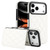 iPhone 17 Pro Max Double Buckle Rhombic PU Leather Phone Case - White