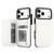 iPhone 17 Pro Max Double Buckle Rhombic PU Leather Phone Case - White