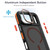 iPhone 17 Pro Max Dual-Color Skin Feel Magnetic Phone Case with Lens Frame Holder - Red