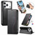 iPhone 17 Pro max Elastic Wristband Magnetic Suction Leather Phone Case - Black
