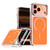 iPhone 17 Pro Max Electroplated Dual Color PC Hybrid TPU Soft Frame MagSafe Phone Case - Orange